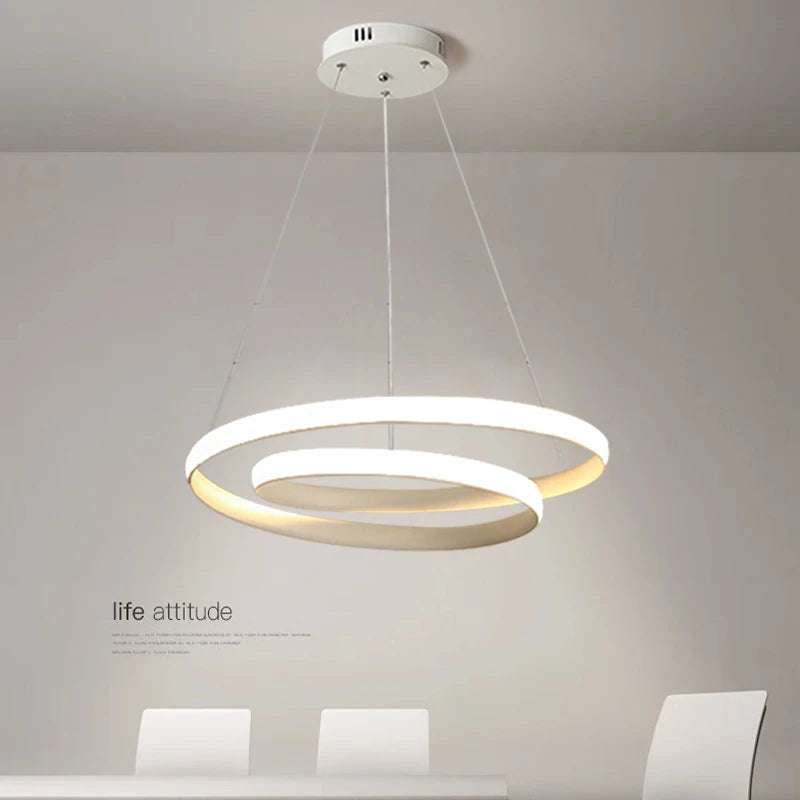 LED Minimalist Pendant Light Modern Pendant Lamp Nordic Circular Hanging Lamp Home Decor Led For Dining Room Study Room Bedroom