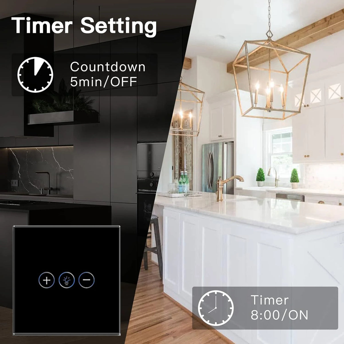 Tuya WiFi Smart Dimmer Switch Light Wireless Touch Dimming Wall Control LED Remote ON/Off EU 220V Work with Alexa Google Home