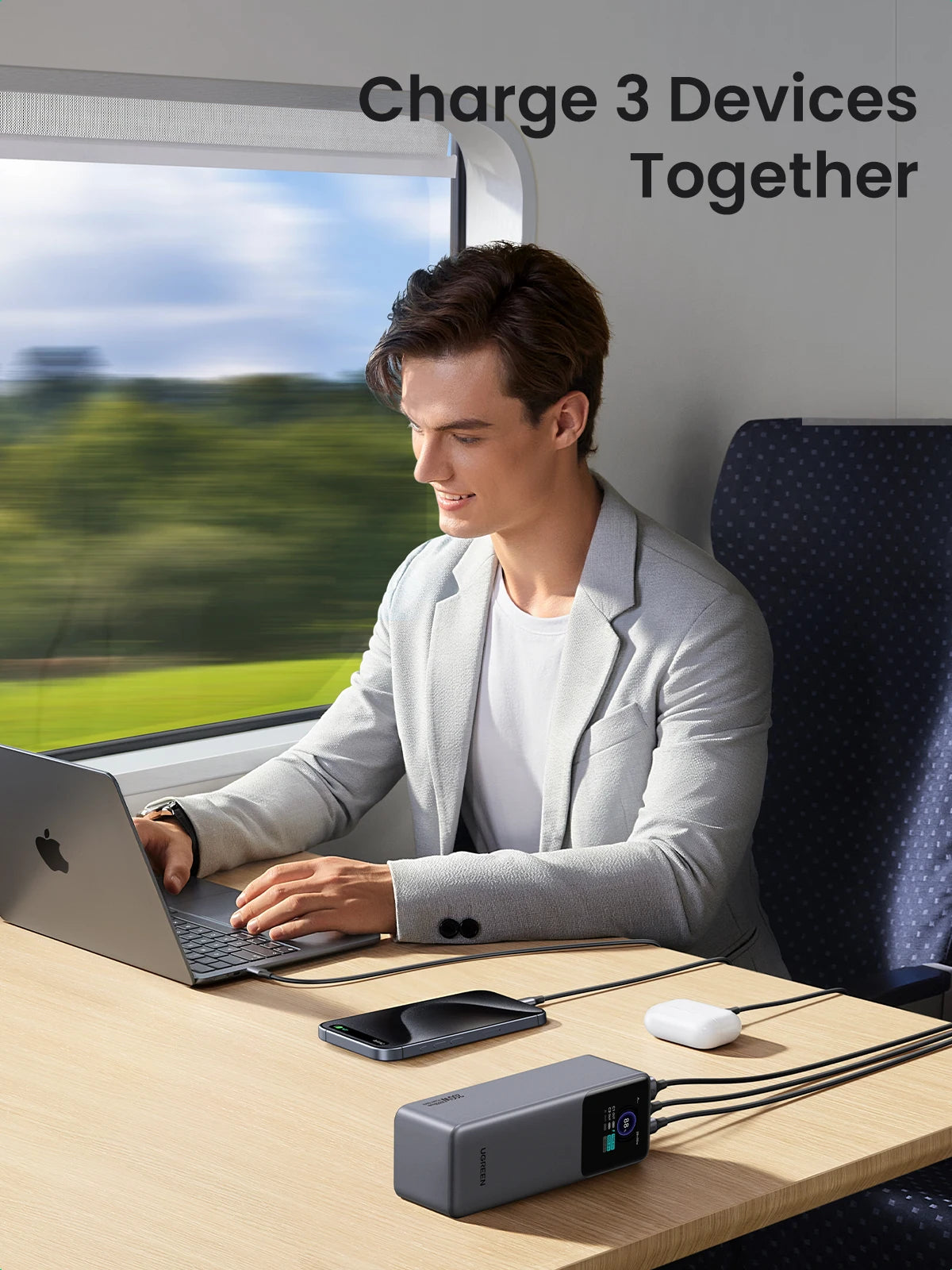 UGREEN 200W Fast Charging Power Bank 25000mAh PD3.1 PowerBank for Laptop Notebook iPhone 15 Pro Max Fast Charge External Battery