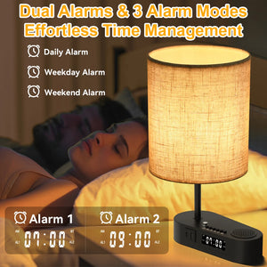 LED Table Lamp Touch Switch Dimmable Beside Lamp  Warm white Bluetooth Night Light Modern Multifunctional Desk Lamp With LED Bul