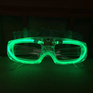 Happy New Year LED Flashing Glasses Glowing Eye Glasses Light Up Kids Toys Glow Party Decoration Supplies Christmas