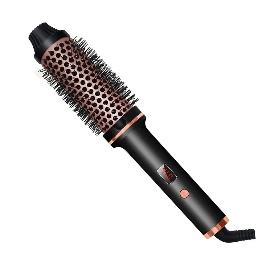 Dual-Use Home Hair Straightening Brush Infrared Curling Iron Two-In-One Non-Damaging Hairdressing Tool Versatile Hair Care