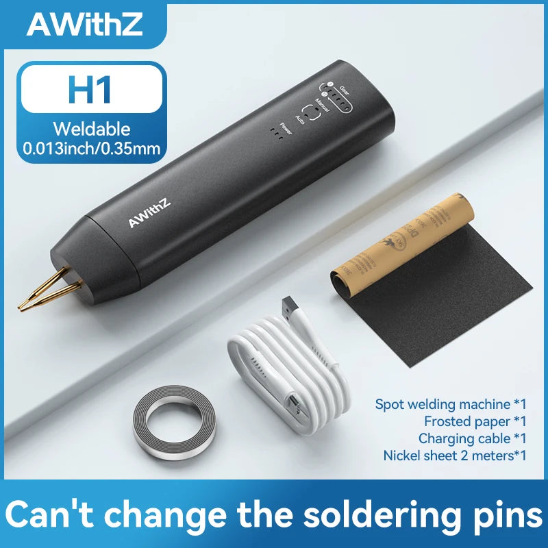 AWithZ Portable Spot Welder DIY Handheld Spot Welding Machine 90 Gears Adjustable Spot Welding for 18650 Lithium Battery