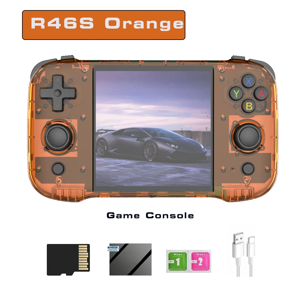 BOYHOM R46S Retro Handheld Video Game Console Linux System 4.0inch IPS Screen Portable Handheld Video Player Best Children gift