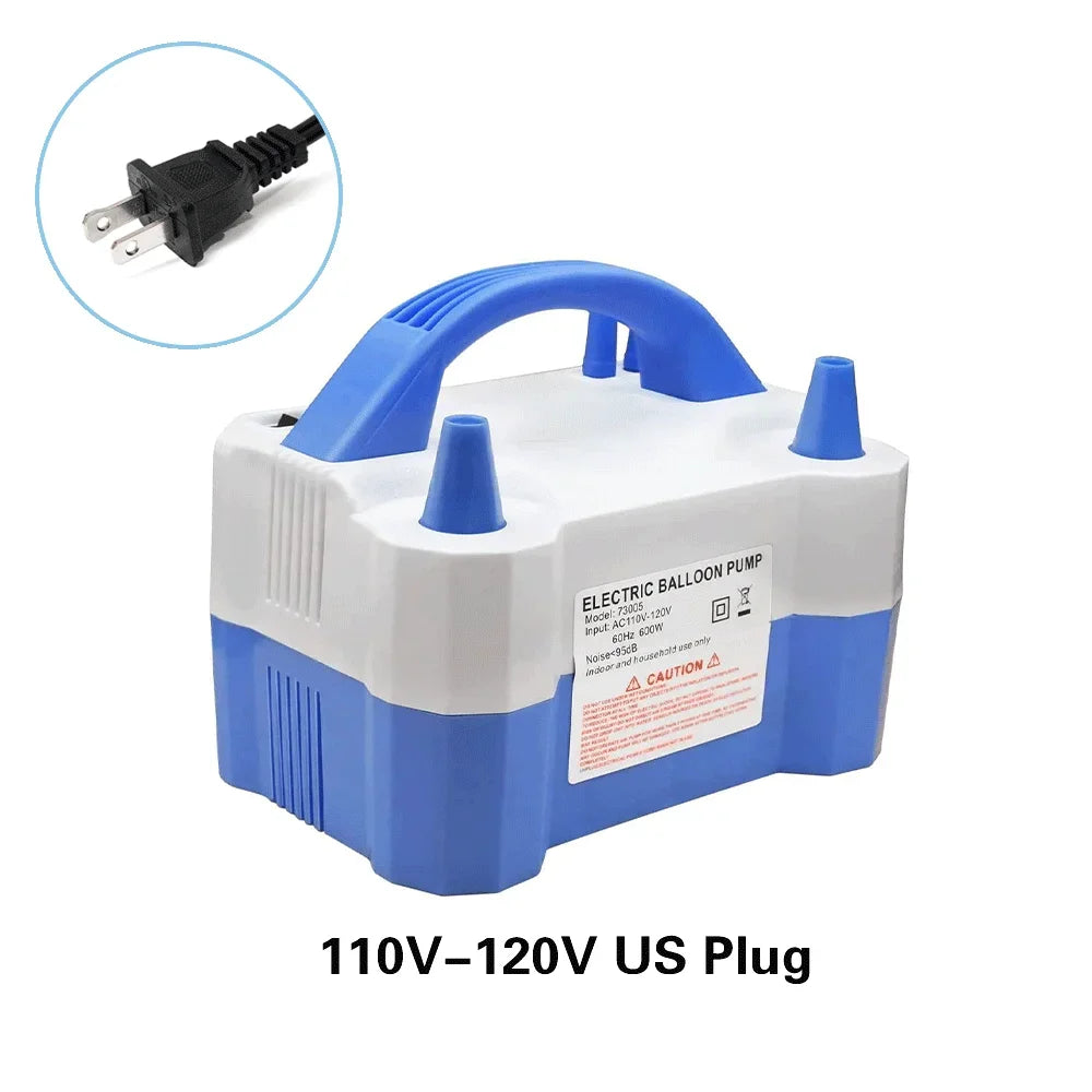 High-voltage Double-hole AC Portable Electric Balloons Pump US-Plug EU-Plug Balloon Air Pump Inflator For Wedding Birthday Party