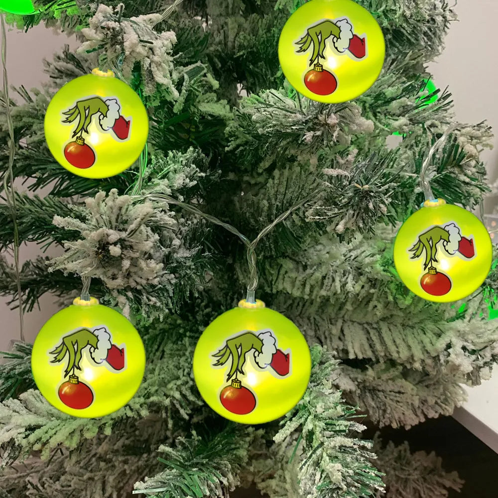 Christmas String Lights New Year Indoor Outdoor Green Balls Fairy Lights For Holiday Garden Leds Christmas Tree Decoration 705