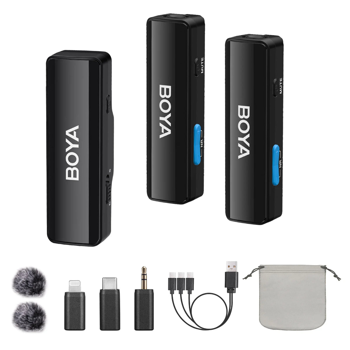 BOYA BOYALINK A Wireless Lavalier Lapel Microphone for iPhone Android PC Computer DSLR Cameras Streaming Youtube Recording Vlog