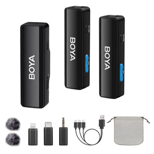 BOYA BOYALINK A Wireless Lavalier Lapel Microphone for iPhone Android PC Computer DSLR Cameras Streaming Youtube Recording Vlog