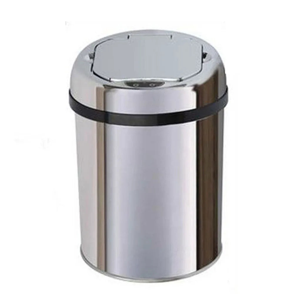 3 Liter Sensor Stainless Steel Dustbin Automatic Garbage Trash Can  Smart Waste Bin  Ash-bin Round Shape  Bathroom Accessories