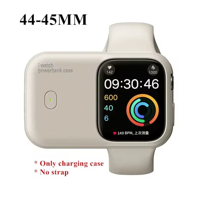 Portable Wireless Charger 1200mAh Power Bank Device For Apple Watch 8 7 6 5 4 SE Ultra for iWatch Fast Charging case