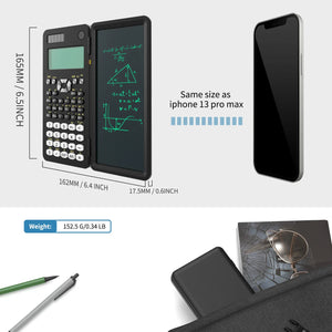 NEWYES Mini Scientific Calculator with Writing Tablet Calculators Notepad Memo Office Electronics School Supplies 991es Ms 82ms - Stereotech
