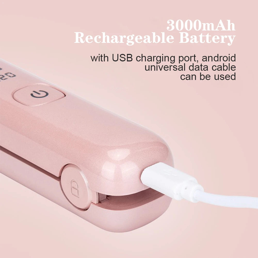 Wireless Hair Straightener Mini Curling Iron Fast Warm-up Ceramic Straightening Styling Tool Four-gear Temperature Adjustment - Stereotech