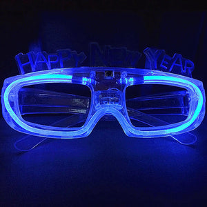 Happy New Year LED Flashing Glasses Glowing Eye Glasses Light Up Kids Toys Glow Party Decoration Supplies Christmas