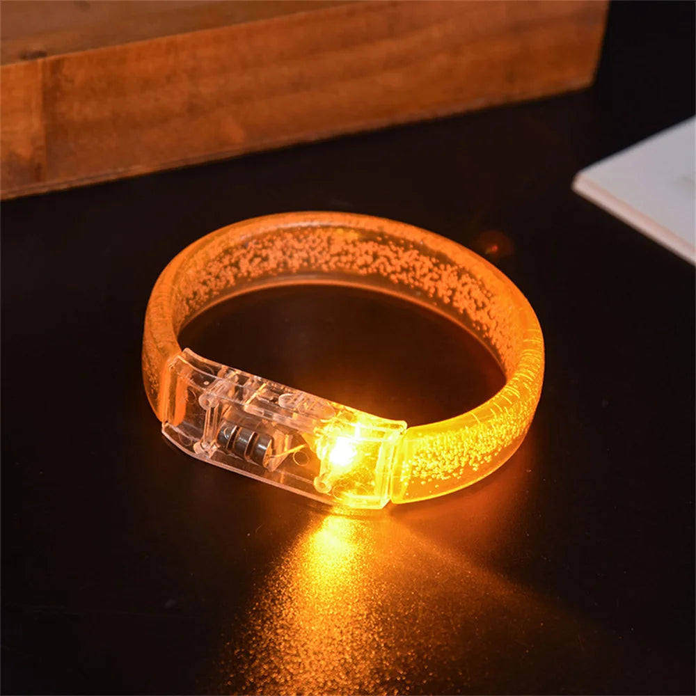 Night LED Battery Light-emitting Bracelet Entertainment Cheering Props Running Luminous Bracelet Bar Party Luminous Props