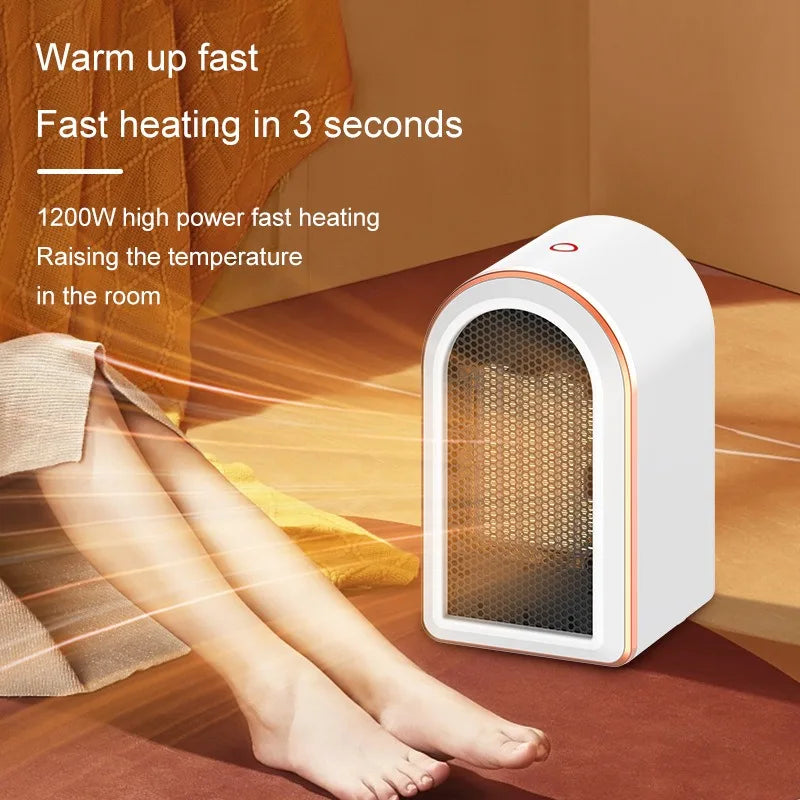 Electric Air Heater Hot Blower Portable Desktop Fan Stove Warm Mini Radiator Home Office Room Warmer for Winter Low Consumption