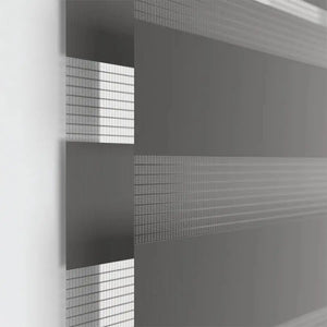 Smart Motorized Zebra Blinds Work with Alexa, Remote Control Smart Blinds, 90% Blackout Light Filtering Day Night Sheer Shades