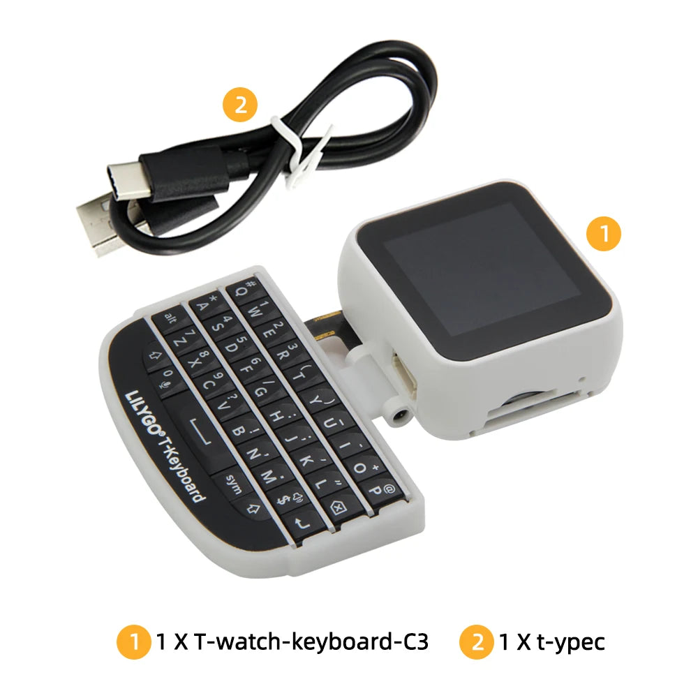 LILYGO® Watch-Keyboard-C3 V1.0 ESP32-C3 T-Watch Expansion Module QWERTY Bluetooth Wireless MINI Small Keyboard Development Board