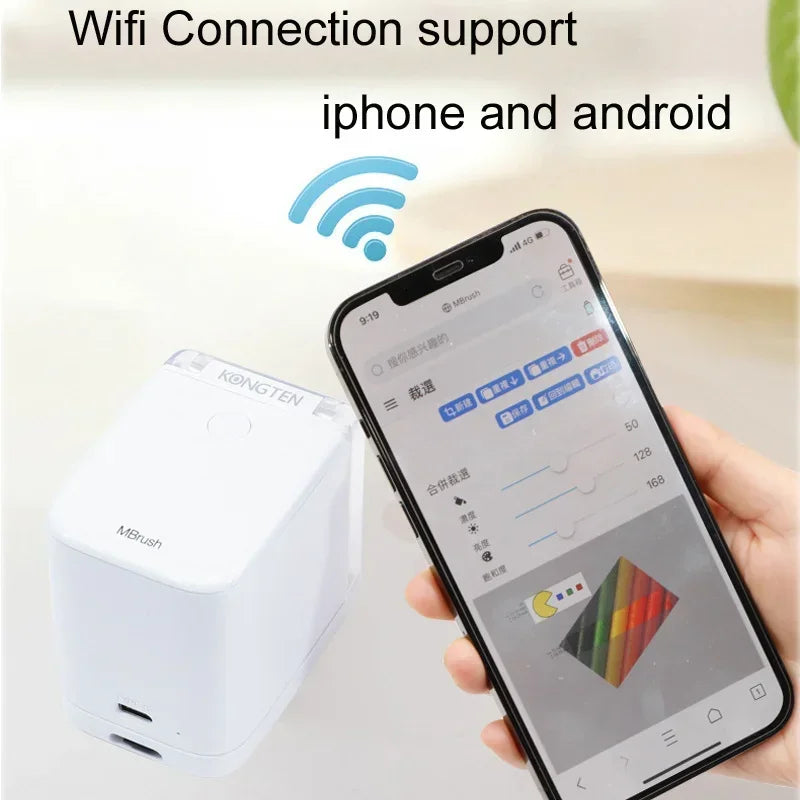 Mbrush Inkjet Coffe Printer Pattern Printer Portable Mini Handheld Color Printer Suitable for Cake Macaron Pattern Custom Print