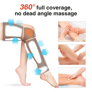 2PCS Wireless Electric Leg Massager Air Bag Pressotherapy Calf Massager Air Compression Vibration Hot Compress Foot Massage Tool