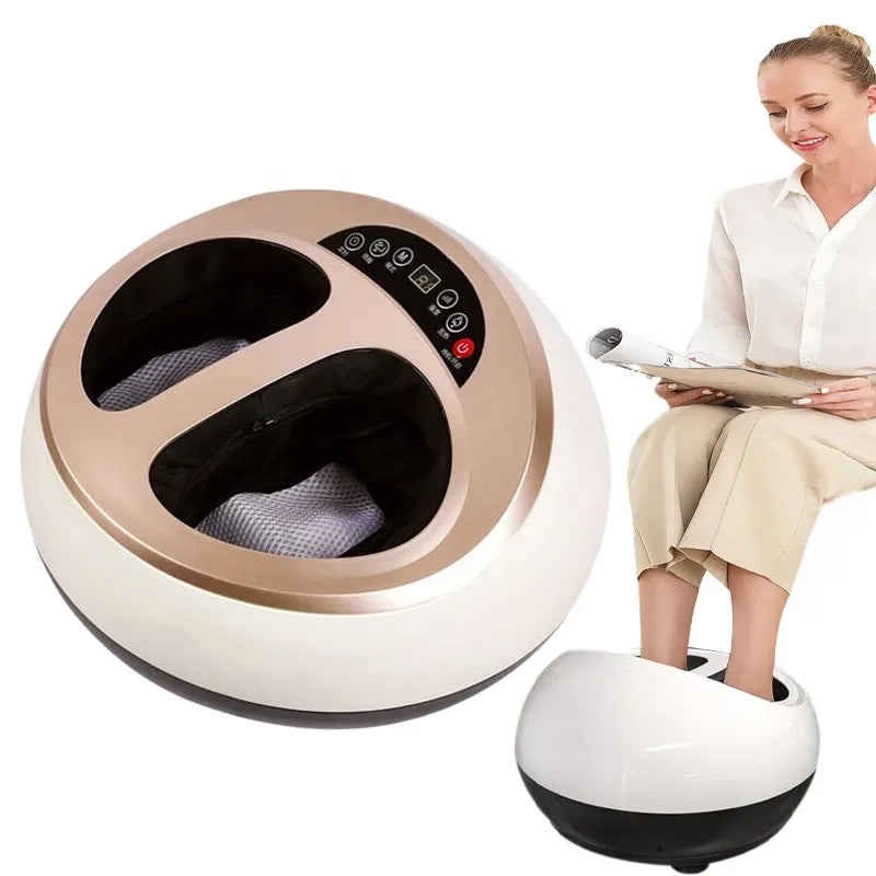 Electric Shiatsu Foot Massager Health Care Heating deep Kneading Scraping Vibration Air Compression Massage Therapy Anti-stress