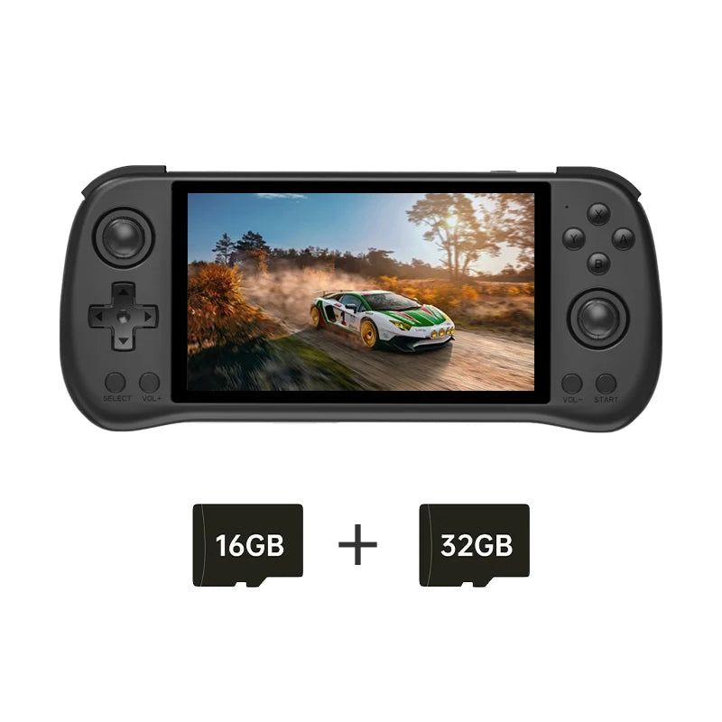 POWKIDDY X55 5.5 INCH 1280*720 IPS Screen RK3566 Handheld Game Console Open-Source Retro Console Children&#39;s gifts