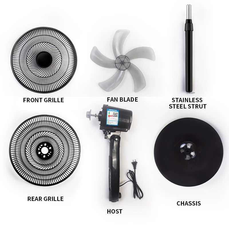 SF-202/212 DC Motor Ultra Quiet 16 Inch Pedestal Sleeping &amp;Baby, High Energy Efficiency Standing Fan Speed 45W