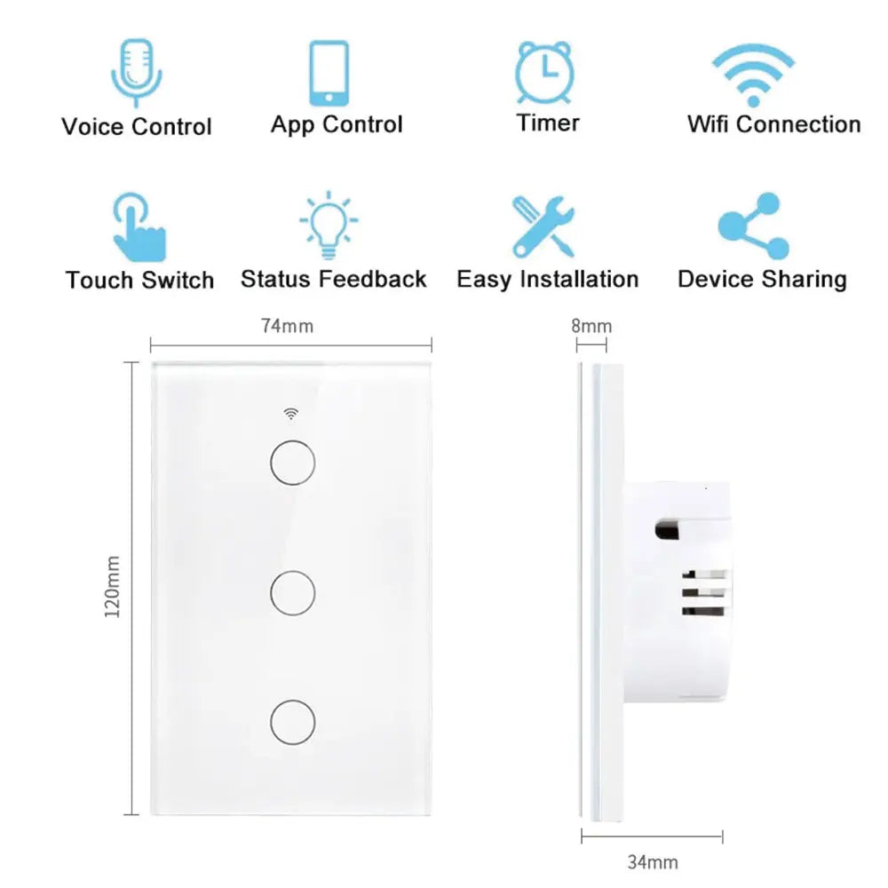 Tuya Smart Life WiFi Touch Sensor Switch - Stereotech