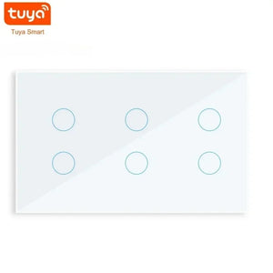 Melery 147 Tuya WIFI Smart Wall Light Switch Touch Sensor Glass Panel Wireless Remote Control by Alexa Google Home 4/5/6Gang