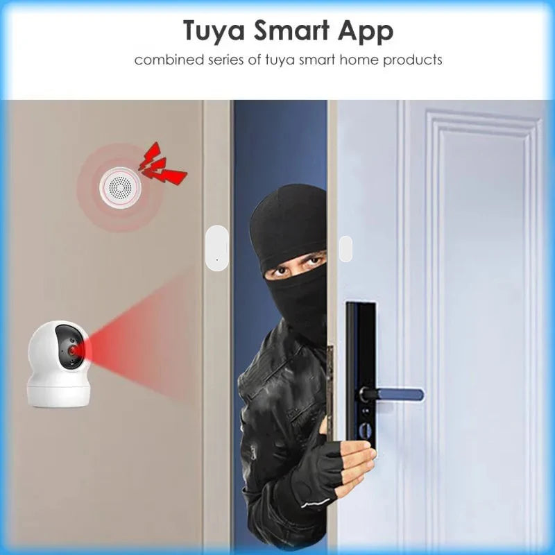 Tuya ZigBee Smart Door Sensor Door Open Closed Detectors Smart Life Security Protection Smart Home Control For Alexa Google Home