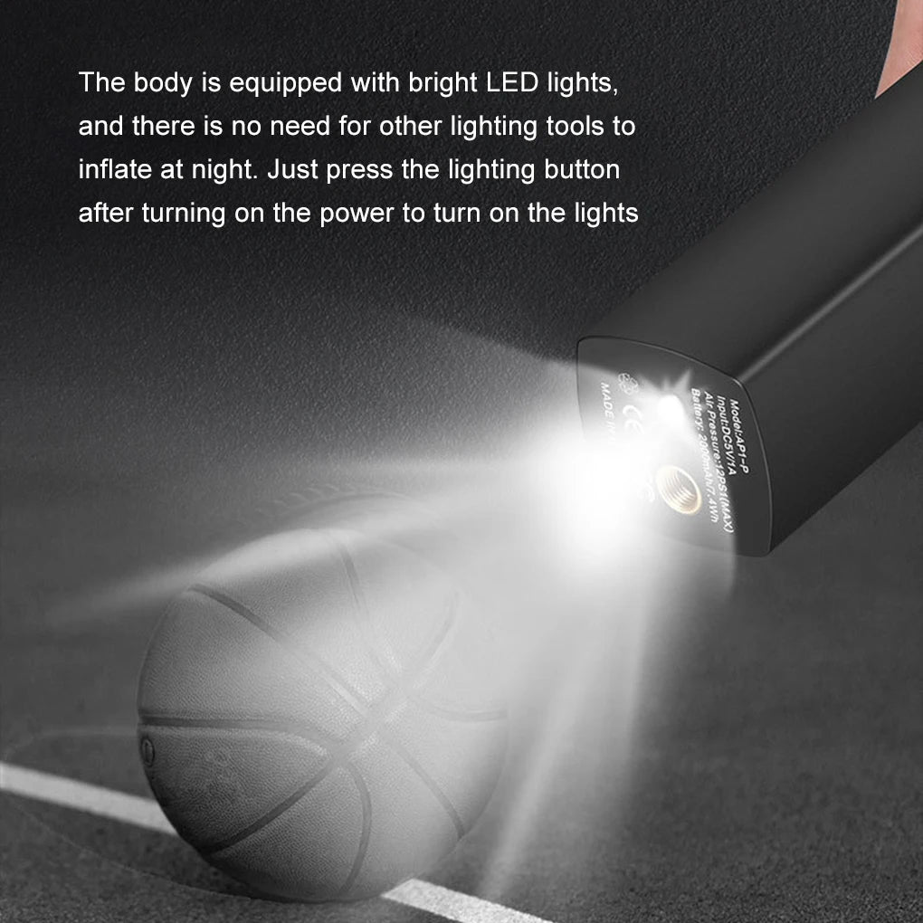 Electric Pump For Balls Fast Inflation Portable Low Noise Powerful Air Ball Pump USB intelligent LCD Display Screen