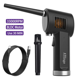 Upgraded Cordless Electric Compressed Air Duster-Blower & Vacuum 2-in-1, Replaces Canned Air Spray Cleaner for Computer Keyboard