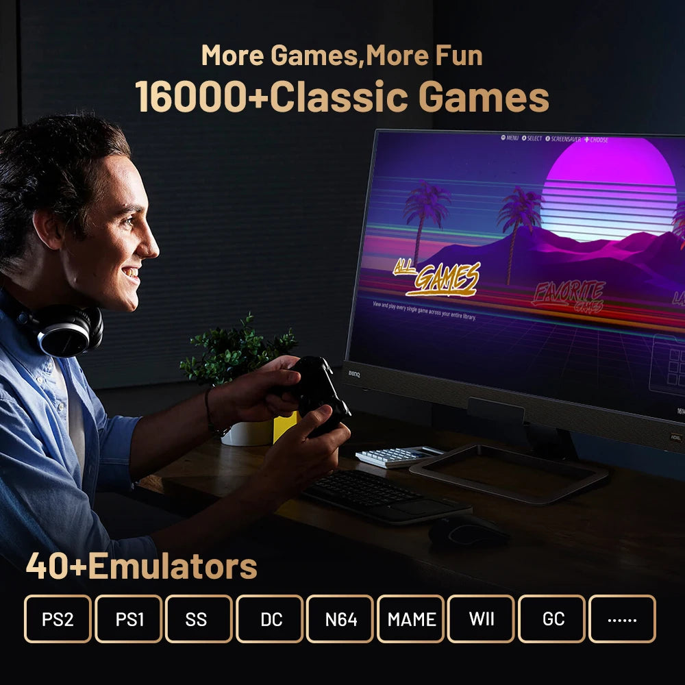 Retro Video Game Super Console X5pro With 16000+ Games 320g/4T  for PS2/PS1/Wii/N64/SS Emulator 8K@60fps Android12 Smart TV Box