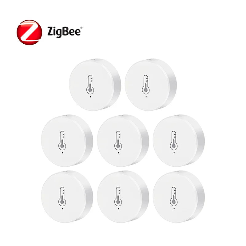Tuya Smart ZigBee Temperature And Humidity Sensor Battery Powered Indoor Mini Hygrometer Work With Alexa Google Home