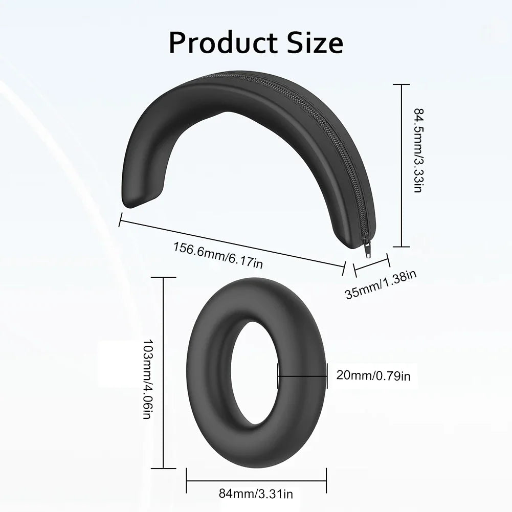 Silicone earphone protective cover suitable for Sennheiser MOMENTUM 4 earphone ear pads, head pillowcases, anti drop