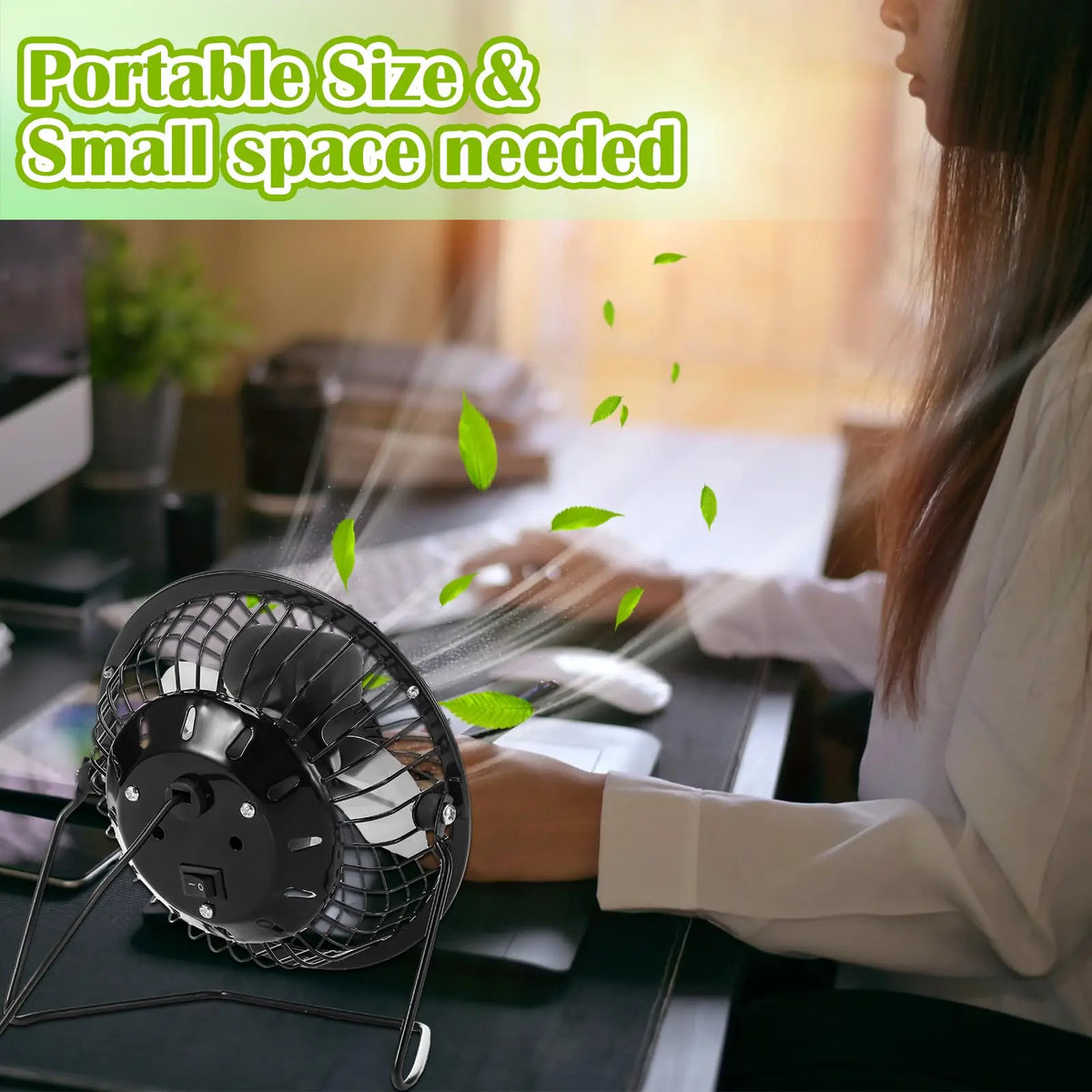 4Pcs 4 Inch Wired Portable Flexible Desk Desktop Mini USB Fan - Stereotech