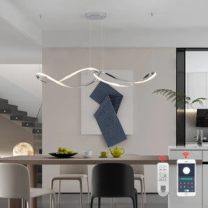 Modern Led Pendant Light, Led Chandelier For Dining Room Kitchen Lighting Gold/Chome/Bklack Living Bedroom Pendant Lamp W/Remote
