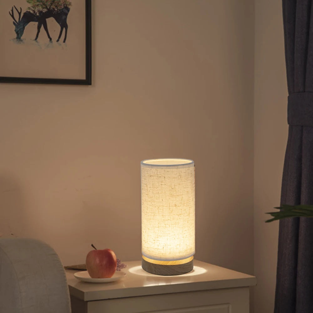 Table Lamp Bedside Lamp Chinese Bedroom Living Room Warm Simple Solid Wood Led Table Lamp
