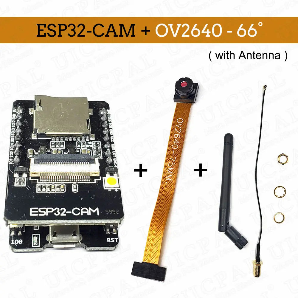 OV2640 ESP32 Cam Set with DVP 24pin Camera 66 120 160 Degree 850nm Night Vision 2MP 2.4 GHz 8MB PSRAM Wireless Bluetooth Module