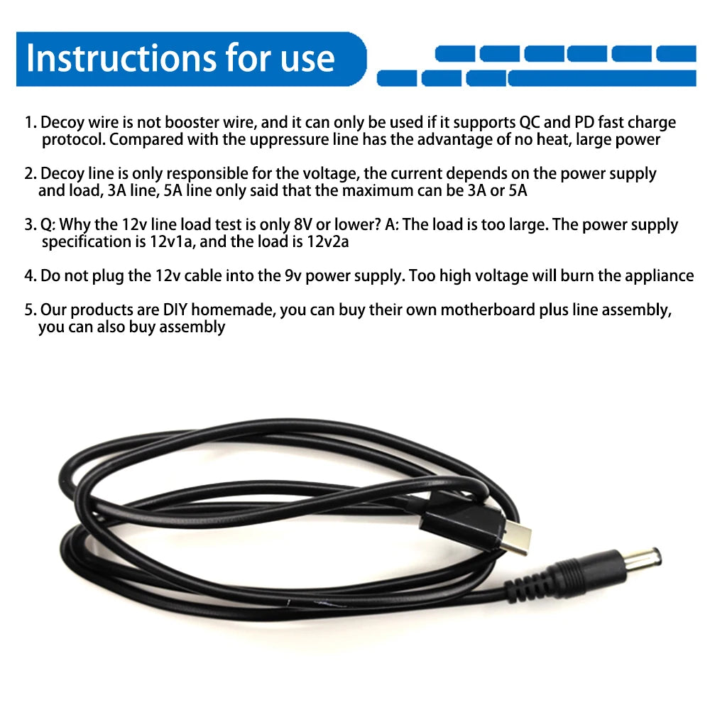 TYPE-C to DC5.5-2.1/2.5 Transfer Wiring - Stereotech