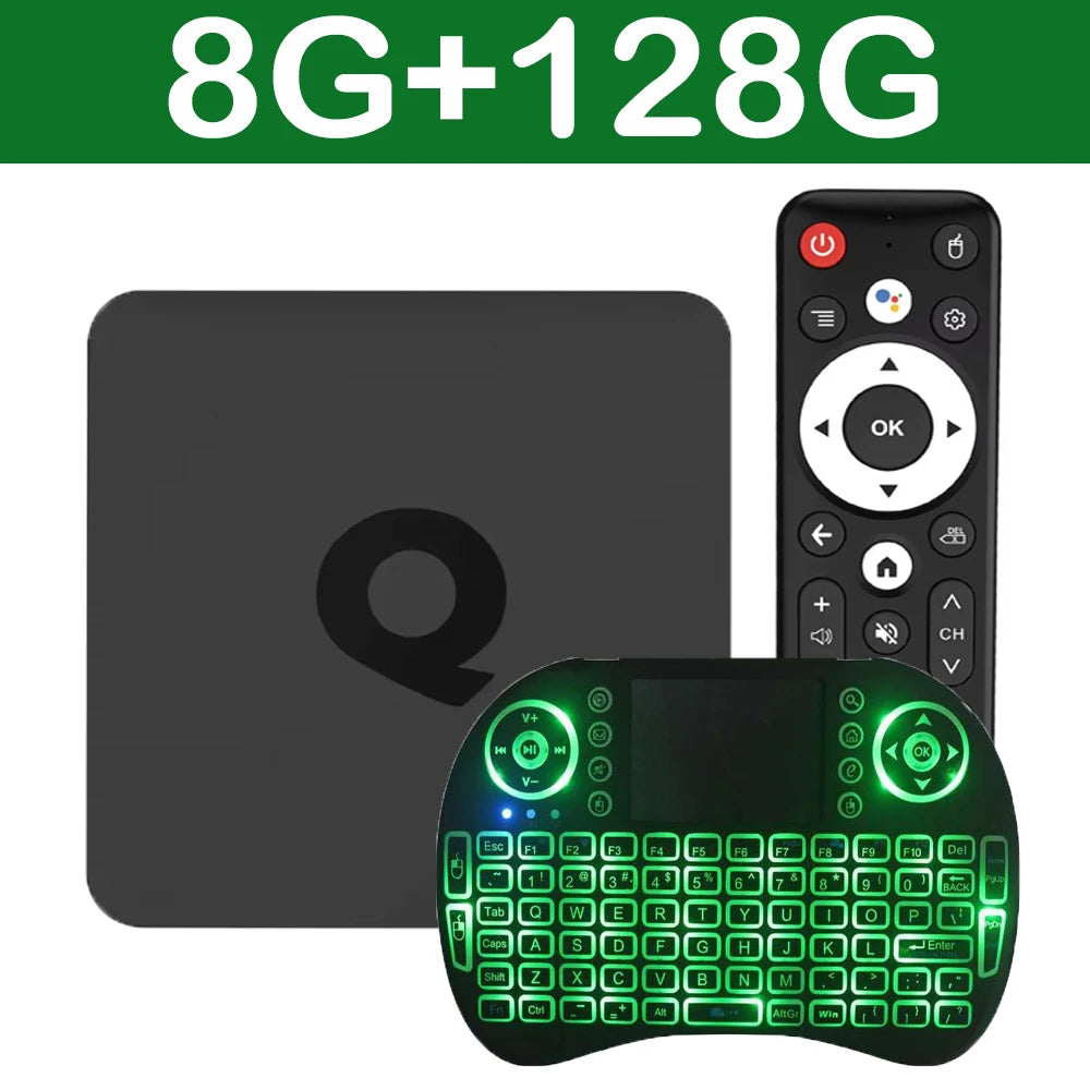 Android 14 TV Box Q1 ATV Quad Core H313 Dual Wifi 2.4G&amp;5G BT 8K Video Set Top Box Ram 4GB 8GB Rom 64GB 128GB Audio Midea Player
