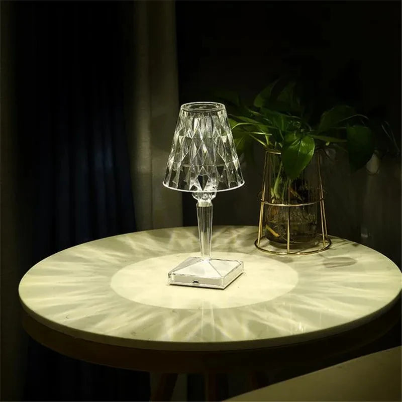 Rechargeable 16 Colors RGB Touch LED Night Light Color Changing Table Lamp Bedroom Nightstand Wedding Christmas Decor