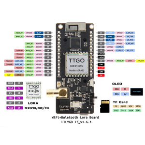 LoRa32 V2.1_1.6.1 ESP32 433/868/915/923MHZ 0.96 Inch OLED SD Card Bluetooth WIFI Module Metering Passenger Flows