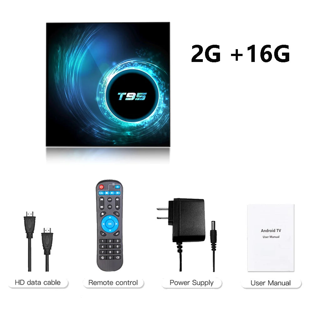 Smart TV Box 2024 T95 Plus HD 6K Android 14 Allwinner H616 4GB 64GB 128GB Dual Wifi Media Player PK X96Max Plus H96 Set Top Box