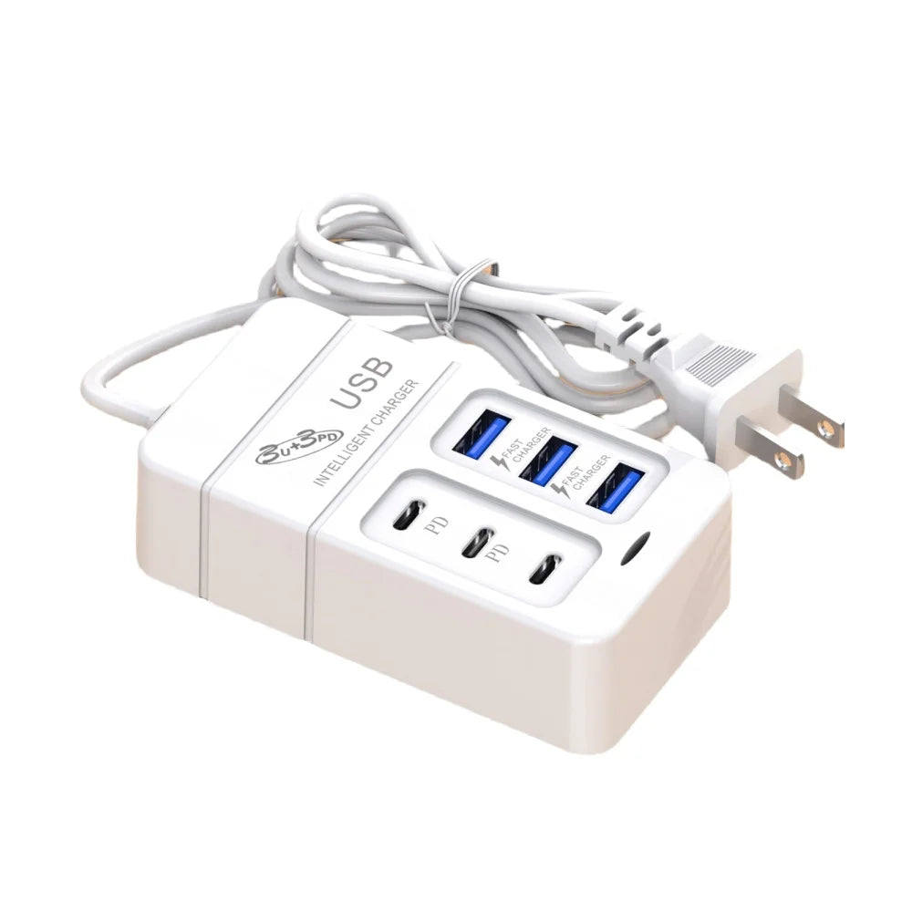Multiport USB Charger 35W PD Type C Fast Charge Quick Wall Chargers USB Hub Adapter Mobile Phone EU US Plug USB Type C Charger