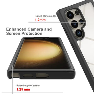 Rugged Armor Shockproof Phone Case For Samsung Galaxy S23 S24 Ultra S22 S21 Plus S20 FE Soft TPU Bumper Hard Plastic Back Cover