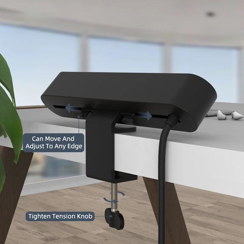 Melery Tablet Socket Power Strip UK Electrical Plug Outlets Sockets USB Type-C Port Clamp on Conference Home Office Desk Kitchen