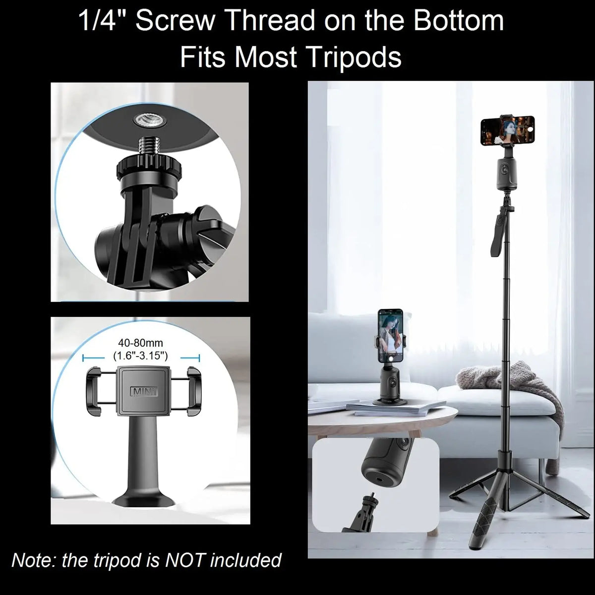 Auto Tracking Phone Holder Auto Face Tracking 360 Rotation Fast Face &amp; Object Tracking Cameraman Robot