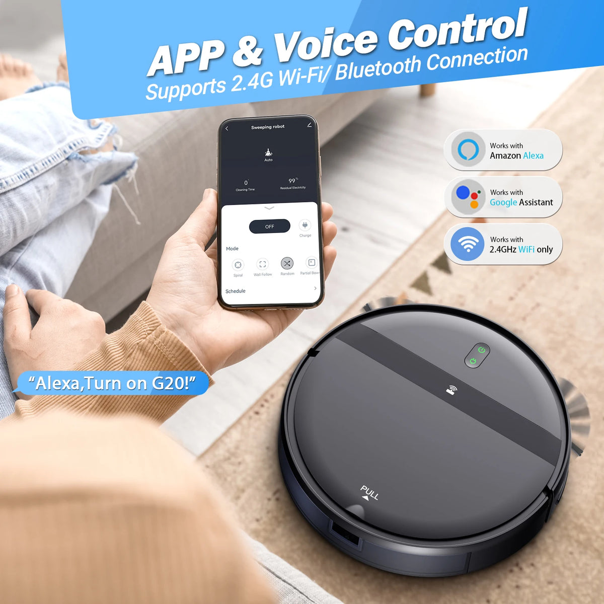 App Controlled Auto Charging Vacuum Cleaner - Stereotech