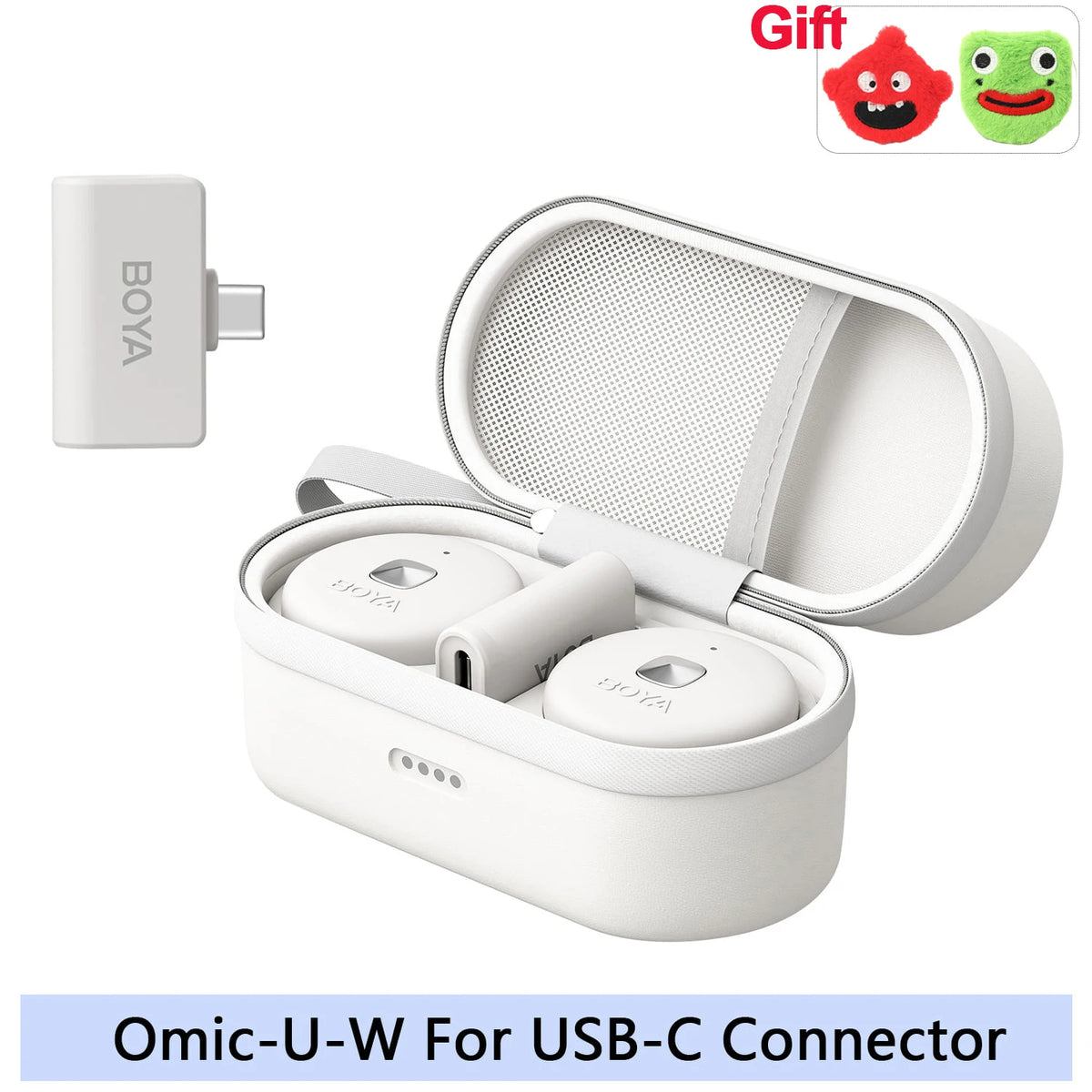 BOYA Omic D/U Wireless Lavalier Lapel Microphone for iPhone iPad Android Type-c Smartphone Youtube Live Recording Interview Vlog