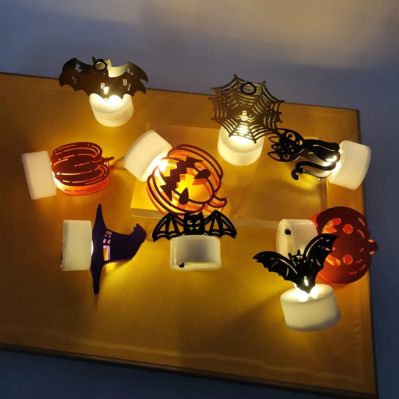 New Halloween Ghost Pumpkin Led Candle for Home Christmas Party Wedding Decoration  Electronic Battery-Power Tealight Candles